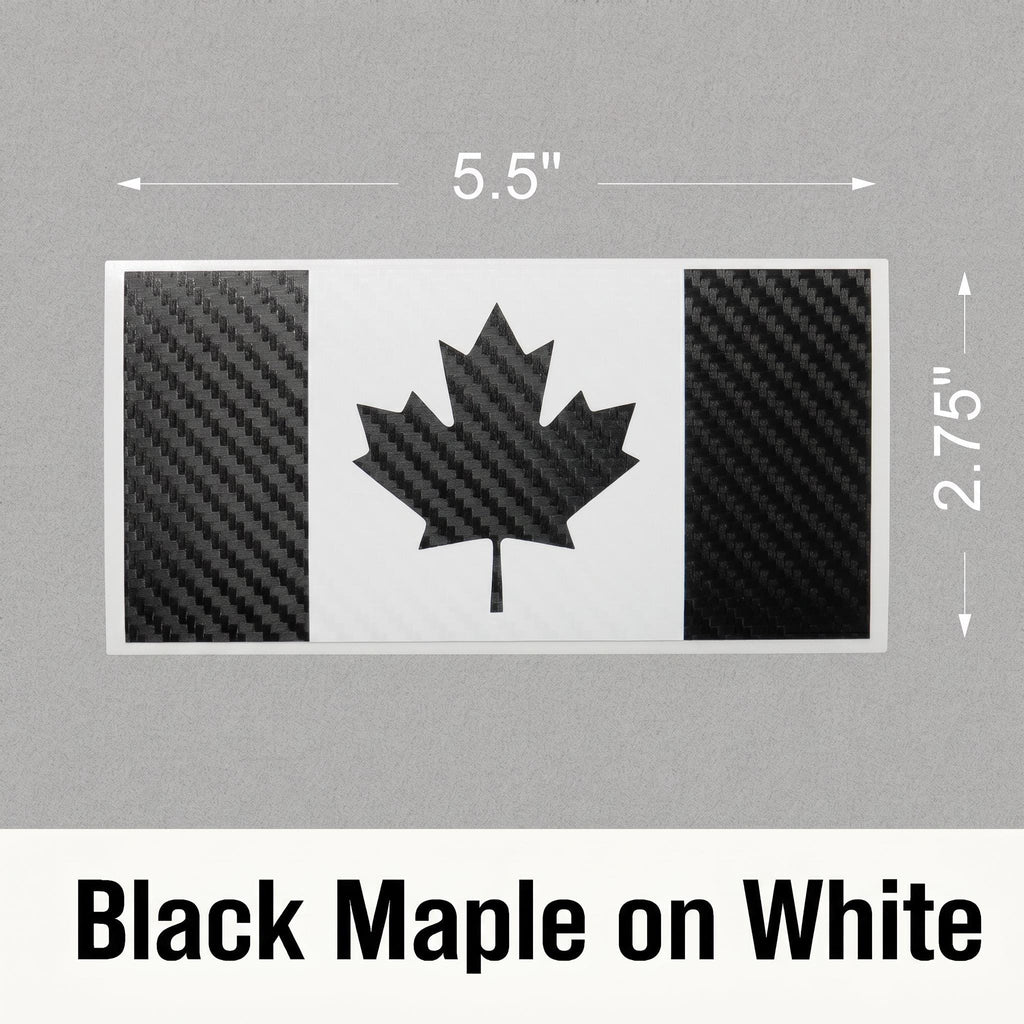 Canada Flag Carbon Fiber Decal – 7 Color Options