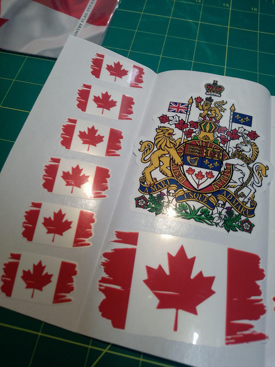 Canada Flag Sticker Pack – 30 Waterproof Vinyl Stickers