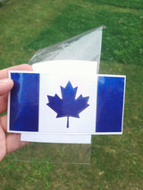 Canada Flag Forged Carbon Decal – Red or Blue Vinyl Sticker