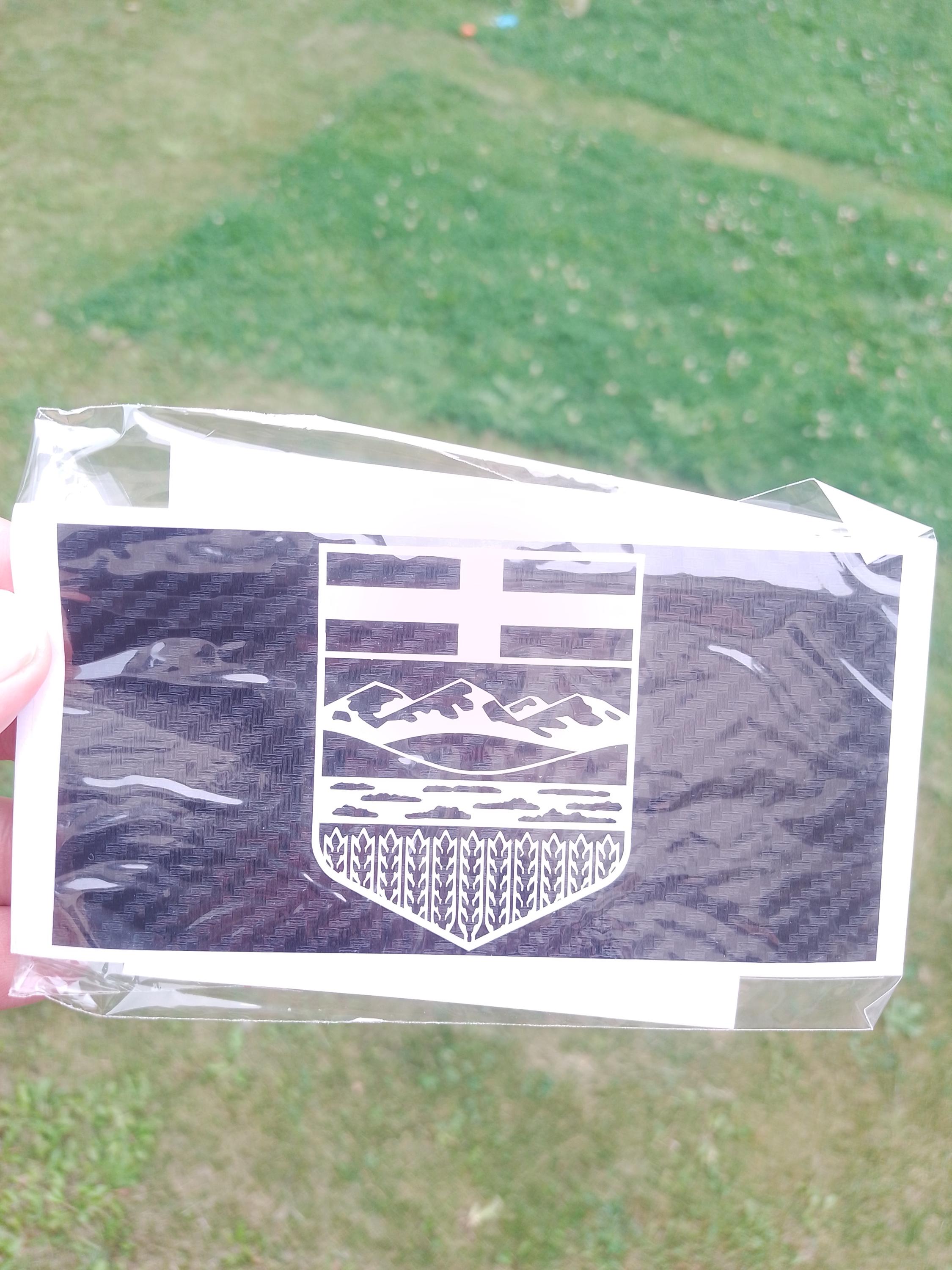Alberta Crest Decal – Carbon Fiber or Forged Carbon Vinyl