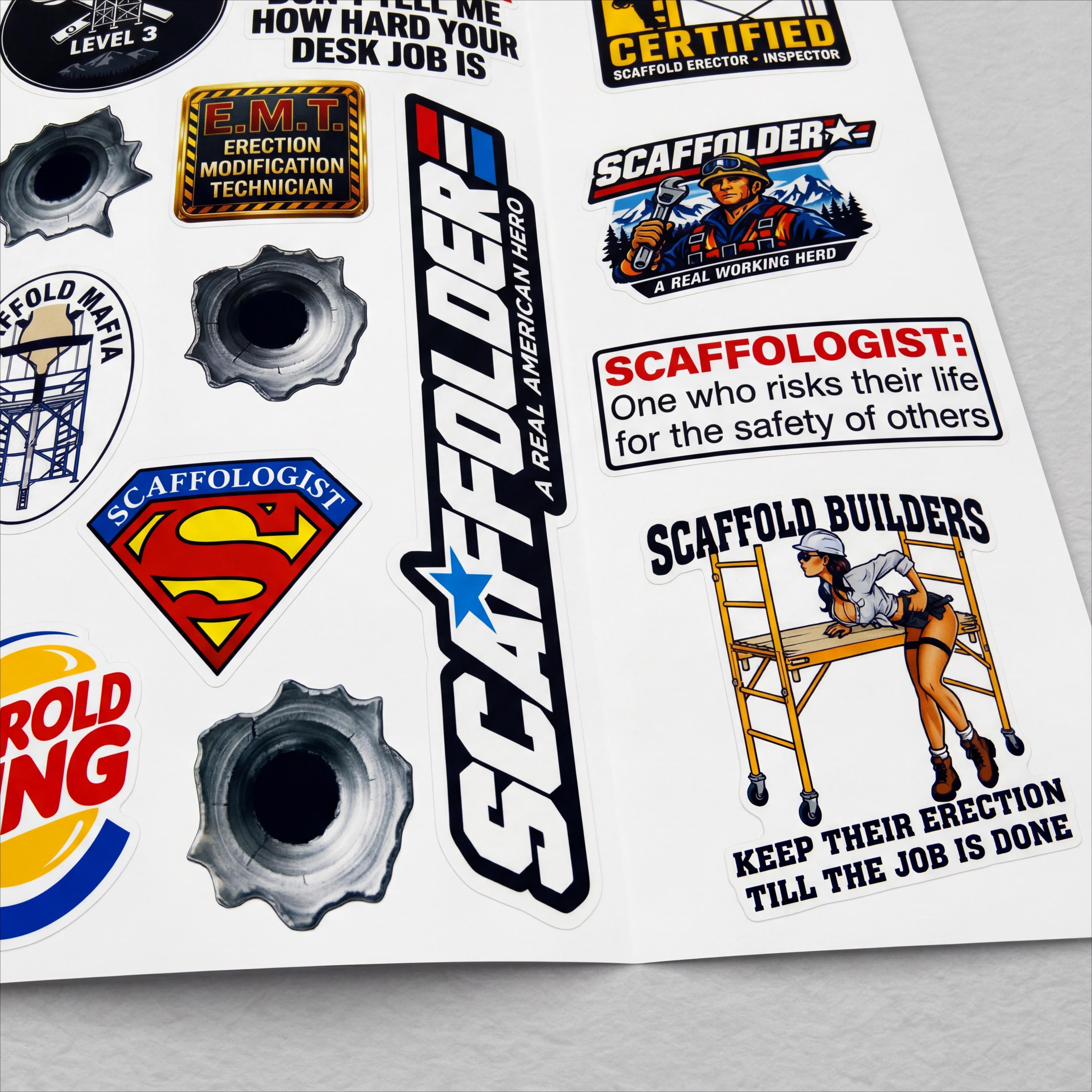 Scaffolder Sticker Pack – 30+ Waterproof Vinyl Stickers