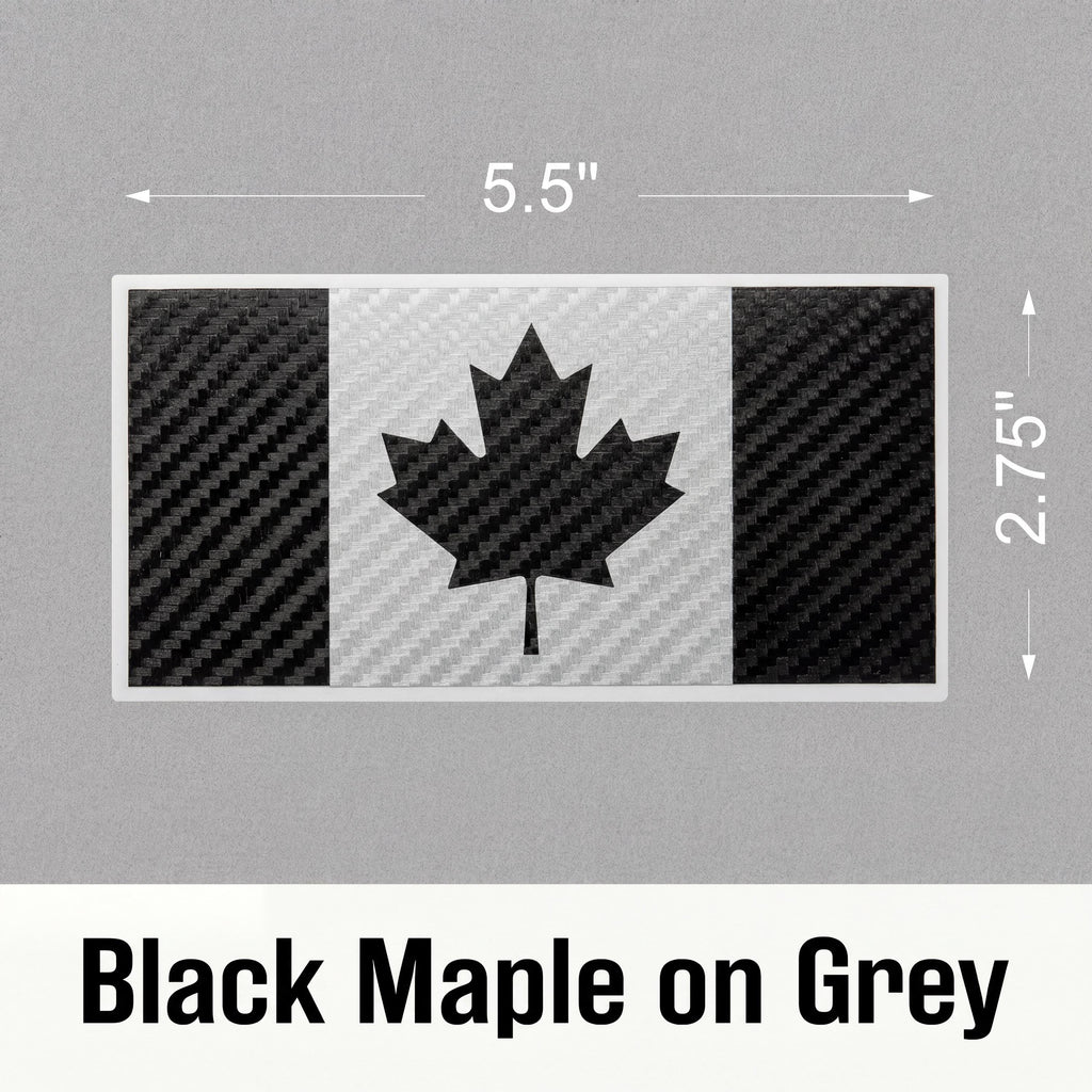 Canada Flag Carbon Fiber Decal – 7 Color Options