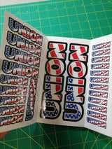 Union Hard Hat Sticker Pack – 24 Waterproof Vinyl Stickers