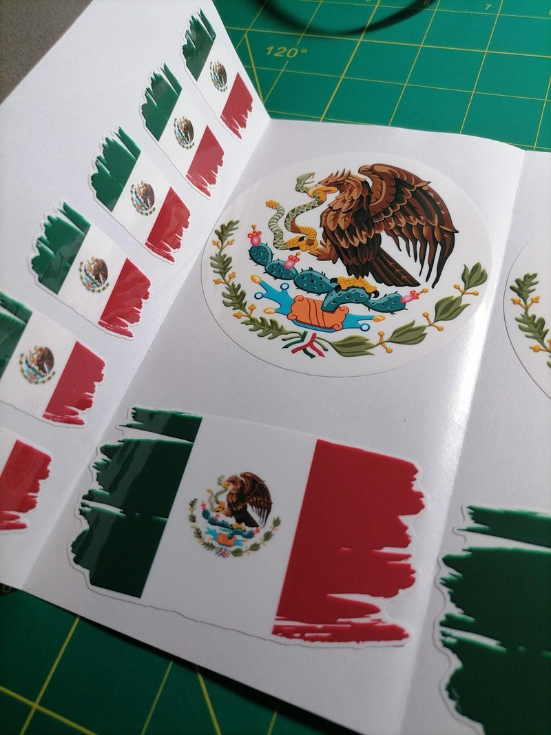 Mexico Flag Sticker Pack – 30 Waterproof Vinyl Stickers