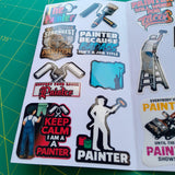 Funny Painter Sticker Pack – 20+ Waterproof Vinyl Tool Stickers