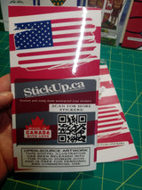 USA Flag Sticker Pack – 30 Waterproof American Vinyl Stickers