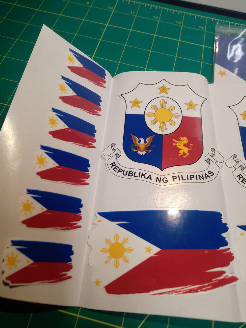 Philippines Flag Sticker Pack – 30 Waterproof Vinyl Stickers