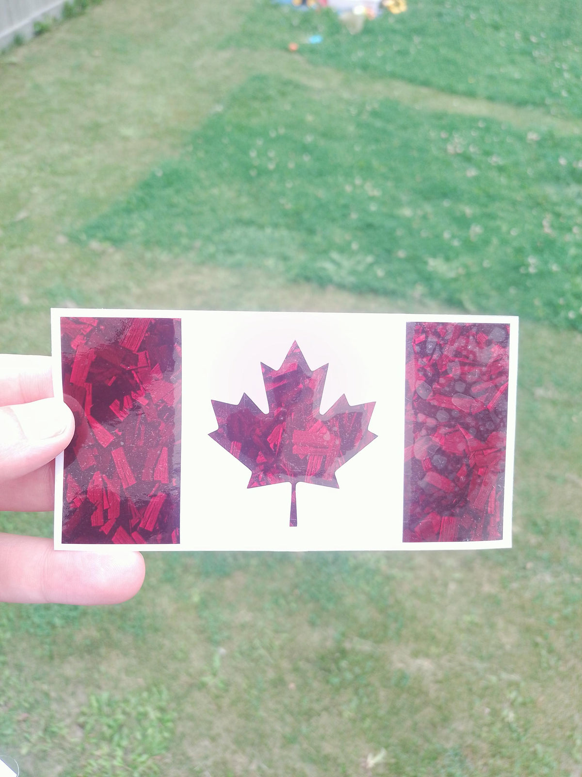 Canada Flag Forged Carbon Decal – Red or Blue Vinyl Sticker