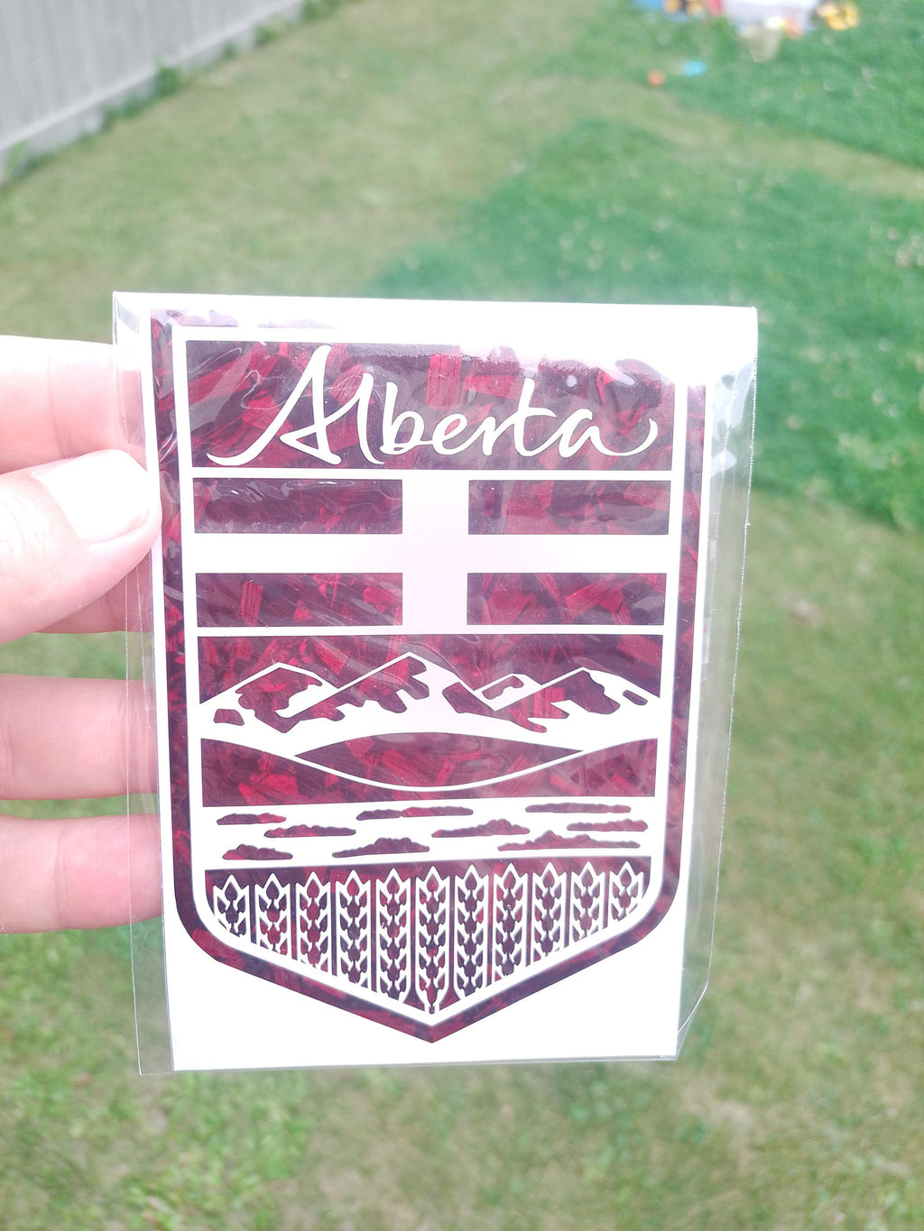 Alberta Crest Decal – Forged Carbon Fiber Vinyl Sticker
