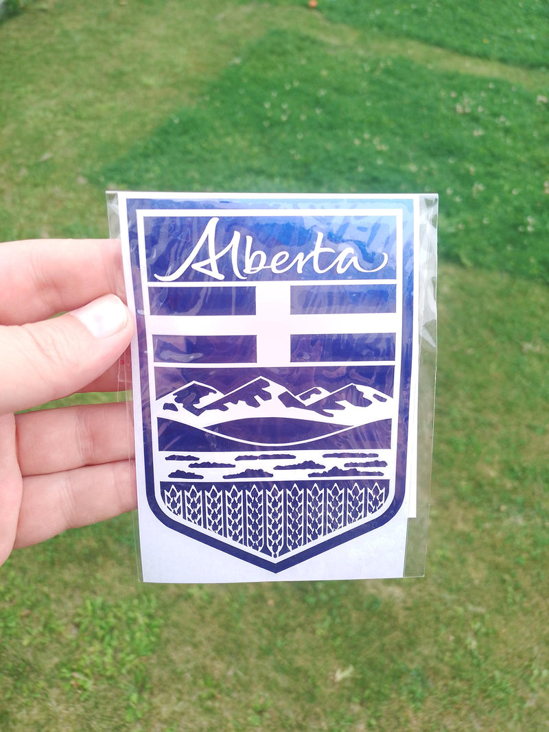 Alberta Crest Decal – Forged Carbon Fiber Vinyl Sticker