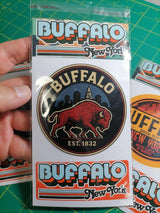 Buffalo New York Sticker Set – 2 Waterproof Retro Vinyl Decals