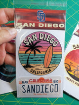 San Diego Vinyl Sticker – 4 Beach and Surf Designs