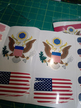 USA Flag Sticker Pack – 30 Waterproof American Vinyl Stickers