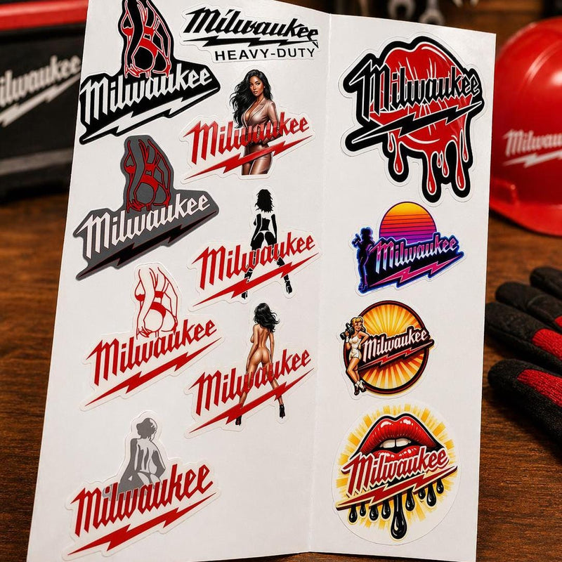 Heavy-Duty Tool Sticker Pack – 30+ Waterproof Vinyl Stickers