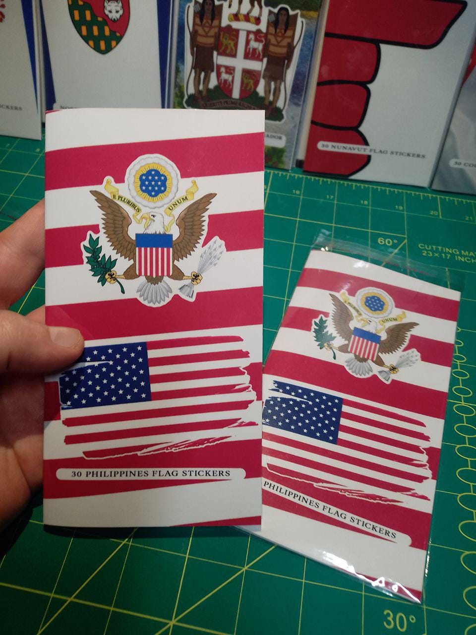 USA Flag Sticker Pack – 30 Waterproof American Vinyl Stickers
