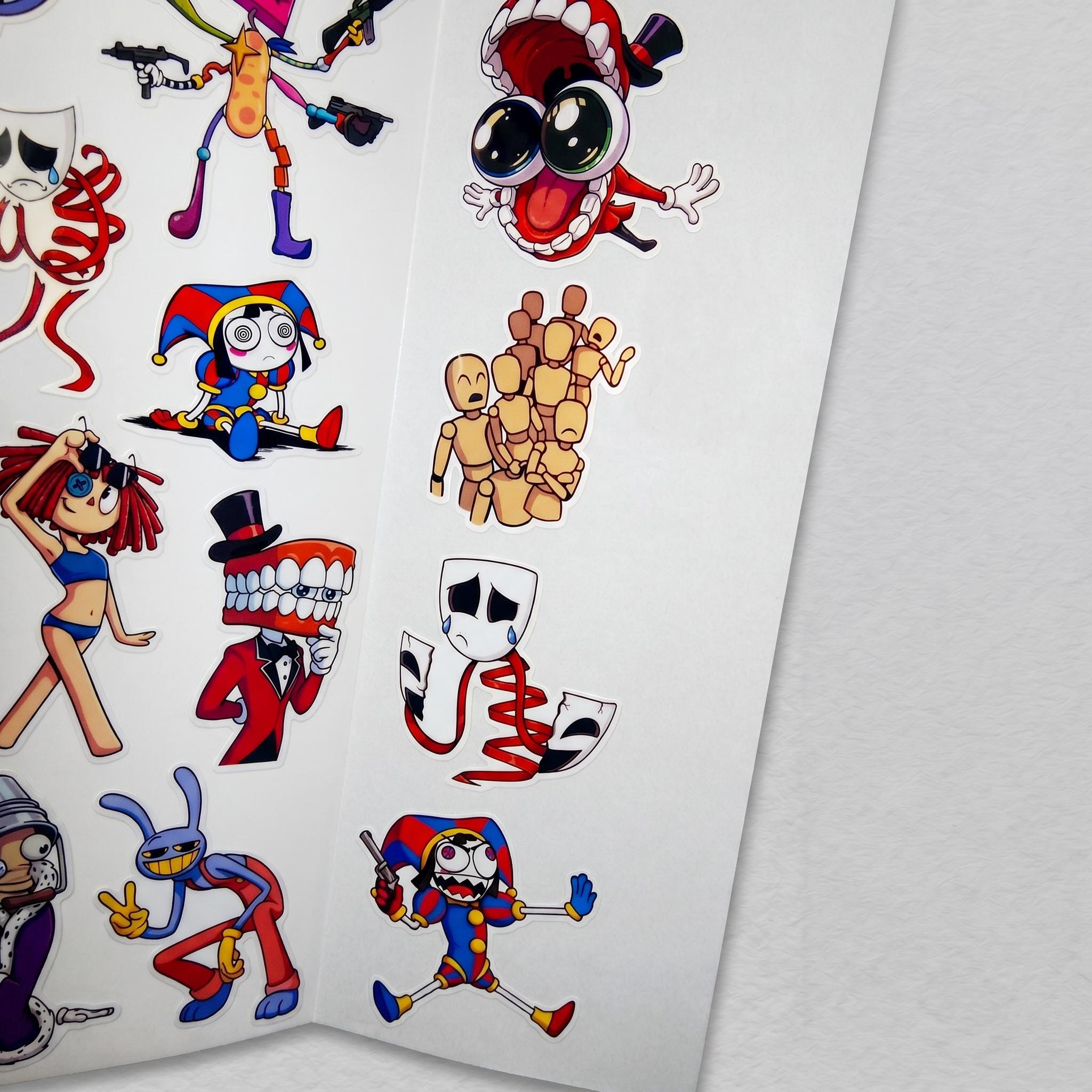 Digital Circus Sticker Pack – 25+ Colorful Vinyl Stickers