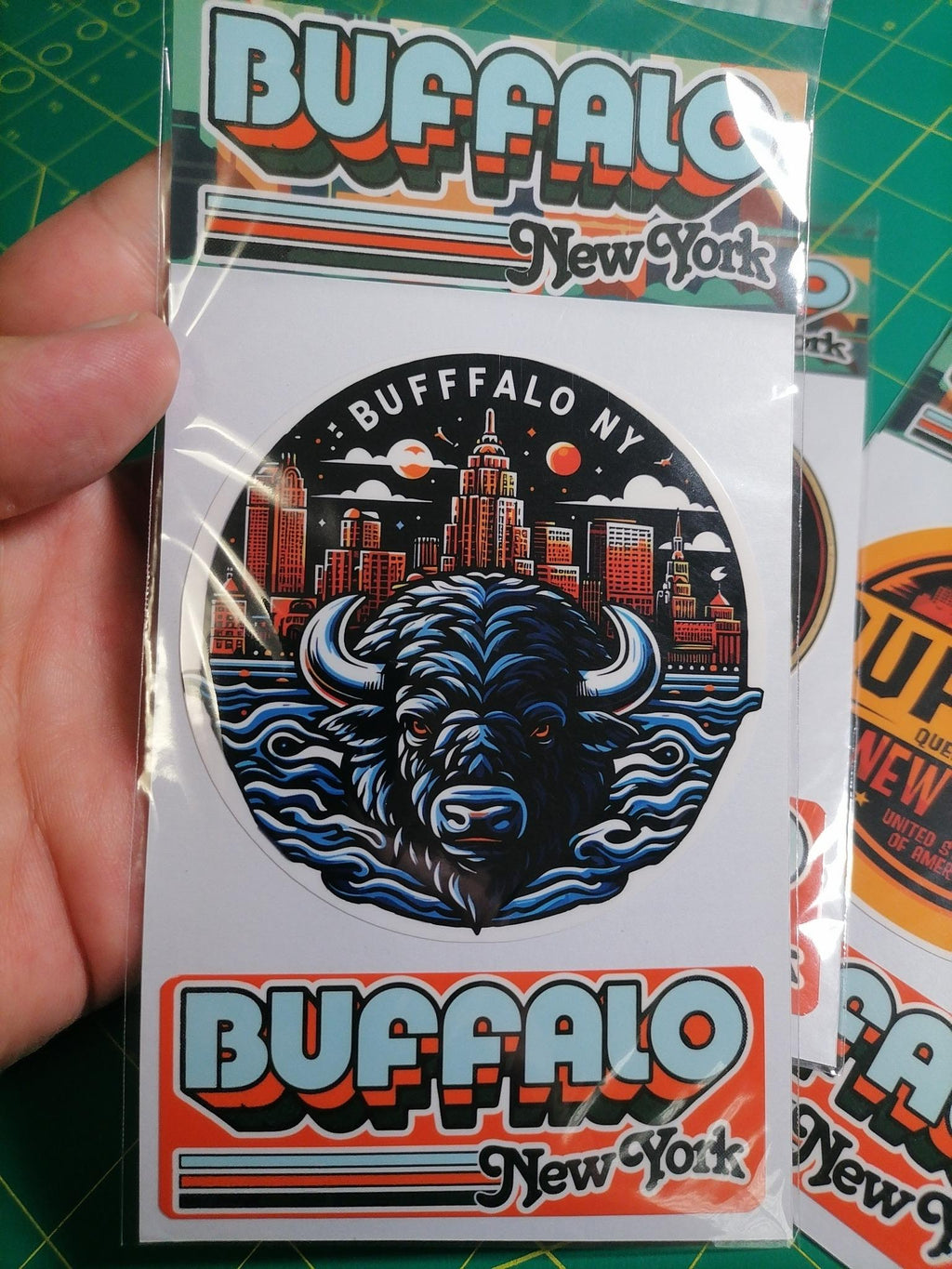 Buffalo New York Sticker Set – 2 Waterproof Retro Vinyl Decals