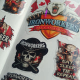 Canadian Ironworker Sticker Pack – 30+ Waterproof Vinyl Stickers